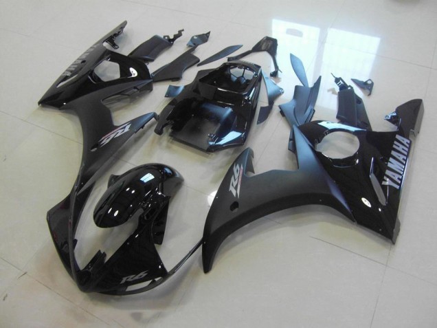 Matt Schwarz Glänzend Schwarz 2003-2005 YZF R6 Motorrad Verkleidung Matt Schwarz Glänzend Schwarz 2003-2005 YZF R6 Motorrad Verkleidung