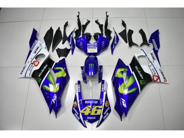 Monster Blau Movistar 46 2017-2021 YZF R6 Motorrad Verkleidung