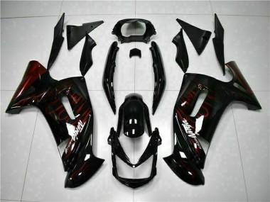 Rot Flamme 2006-2008 EX650 Motorrad Verkleidung