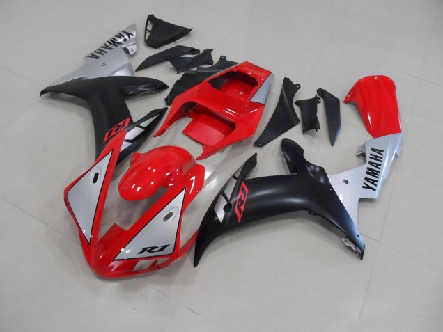 Rot Matte Silber 2002-2003 YZF R1 Motorrad Verkleidung Rot Matte Silber 2002-2003 YZF R1 Motorrad Verkleidung