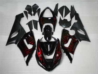 Rot Schwarz 2005-2006 ZX6R Motorrad Verkleidung
