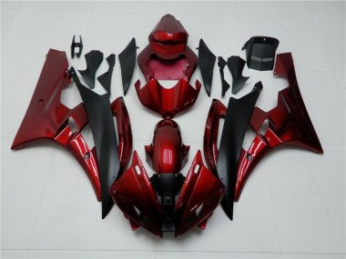 Rot Schwarz 2006-2007 YZF R6 Motorrad Verkleidungen
