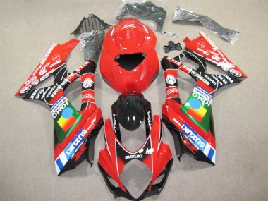 Rot Schwarz 2007-2008 GSXR 1000 Motorrad Verkleidungen