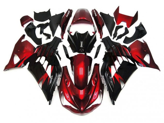 Rot Schwarz 2012-2021 ZX14R ZZR1400 Motorrad Verkleidung Rot Schwarz 2012-2021 ZX14R ZZR1400 Motorrad Verkleidung