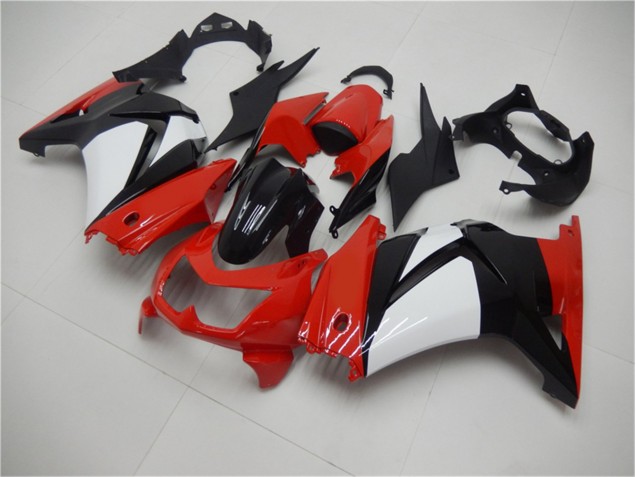 Rot Schwarz Weiß 2008-2012 EX250 Motorrad Verkleidung Rot Schwarz Weiß 2008-2012 EX250 Motorrad Verkleidung