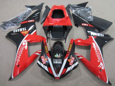 Rot Schwarz Weiß SantUnder 2004-2006 YZF R1 Motorrad Verkleidung