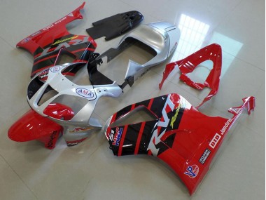 Rot Silber 2000-2006 VTR1000 Motorrad Verkleidung