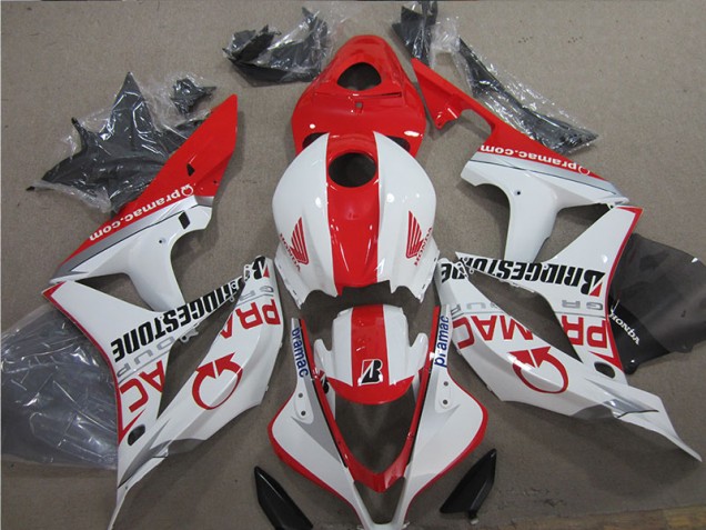 Rot Weiß 2007-2008 CBR600RR Motorrad Verkleidung Rot Weiß 2007-2008 CBR600RR Motorrad Verkleidung