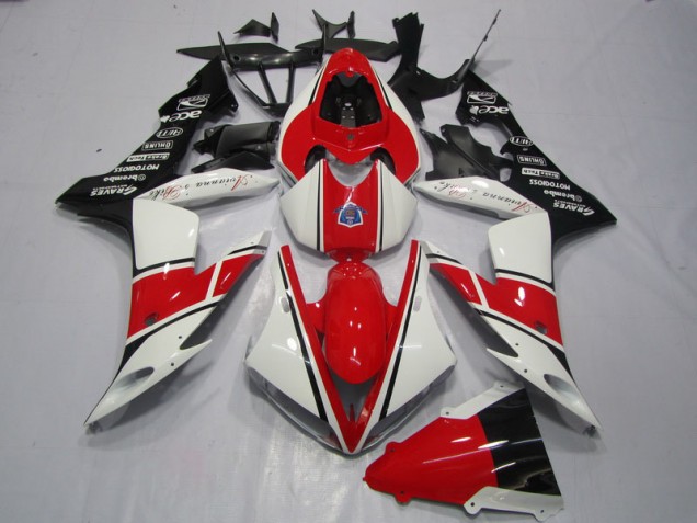 Rot Weiß Schwarz 2004-2006 YZF R1 Motorrad Verkleidung Rot Weiß Schwarz 2004-2006 YZF R1 Motorrad Verkleidung