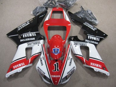 Rot Weiß Schwarz 50 1998-1999 YZF R1 Motorrad Verkleidung