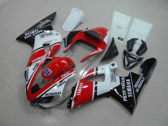 Rot Weiß Yamalube 2000-2001 YZF R1 Motorrad Verkleidung Rot Weiß Yamalube 2000-2001 YZF R1 Motorrad Verkleidung
