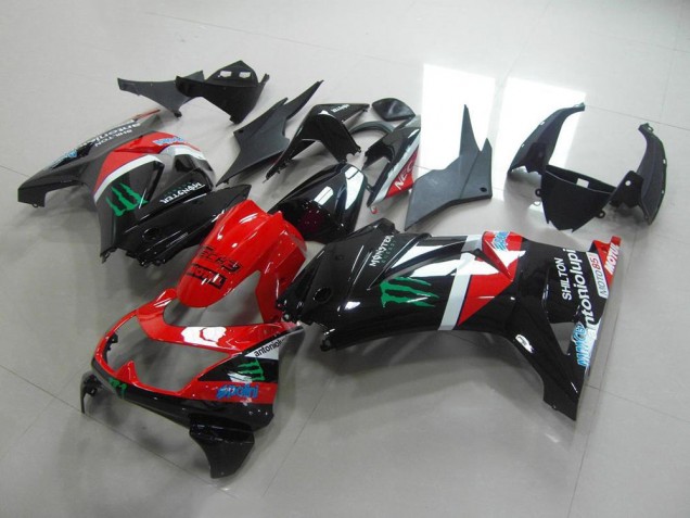 Rot und Schwarz Monster 2008-2012 ZX250R Motorrad Verkleidung Rot und Schwarz Monster 2008-2012 ZX250R Motorrad Verkleidung