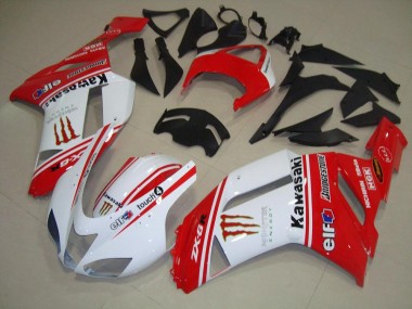 Rot und Weiß 2007-2008 ZX6R Motorrad Verkleidung