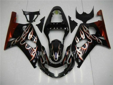 Schwarz 2001-2003 GSXR 600/750 Motorrad Verkleidungen
