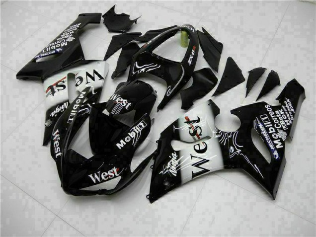 Schwarz 2005-2006 ZX6R Motorrad Verkleidung Komplett Sets Schwarz 2005-2006 ZX6R Motorrad Verkleidung Komplett Sets