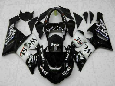 Schwarz 2005-2006 ZX6R Motorrad Verkleidung Komplett Sets