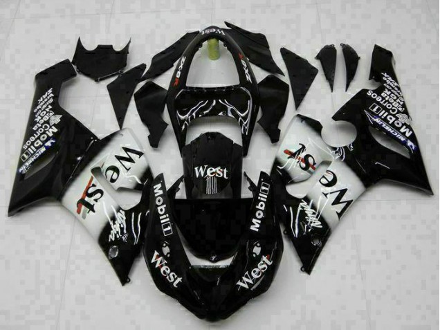 Schwarz 2005-2006 ZX6R Motorrad Verkleidung Komplett Sets Schwarz 2005-2006 ZX6R Motorrad Verkleidung Komplett Sets