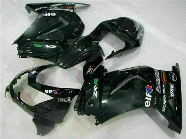 Schwarz 2008-2012 EX250 Motorrad Vollverkleidung & Plastik