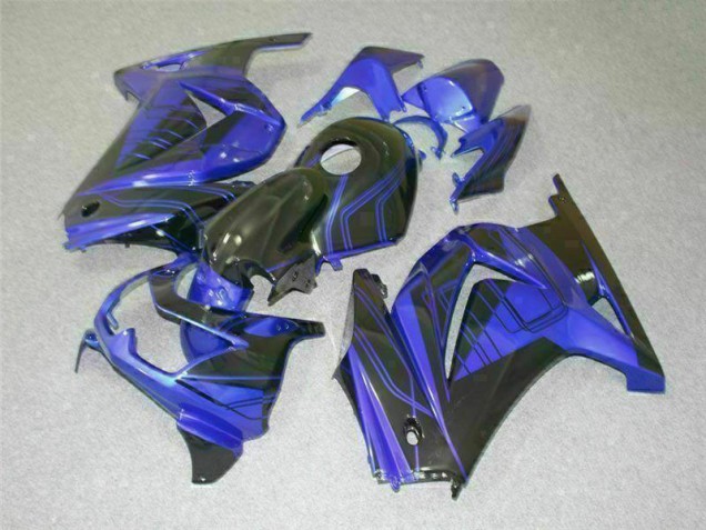 Schwarz Blau 2008-2012 EX250 Motorrad Verkleidungen Schwarz Blau 2008-2012 EX250 Motorrad Verkleidungen