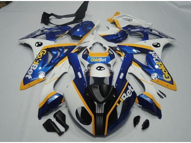 Schwarz Blau Weiß GoldBet 2009-2014 S1000RR Motorrad Verkleidung