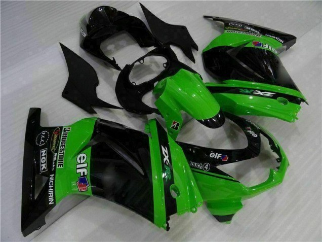 Schwarz Grün 2008-2012 EX250 Motorrad Vollverkleidung Schwarz Grün 2008-2012 EX250 Motorrad Vollverkleidung