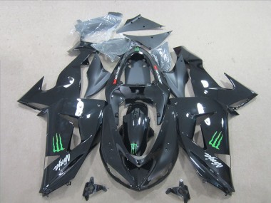 Schwarz Grün Monster Ninja 2006-2007 ZX10R Motorrad Verkleidung