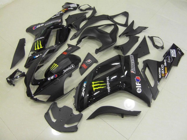 Schwarz Monster 2007-2008 ZX6R Motorrad Verkleidung Schwarz Monster 2007-2008 ZX6R Motorrad Verkleidung