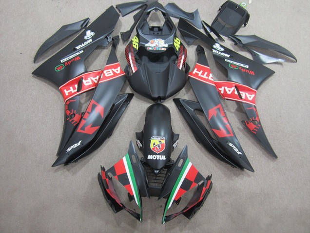 Schwarz Motul 46 2006-2007 YZF R6 Motorrad Verkleidung Schwarz Motul 46 2006-2007 YZF R6 Motorrad Verkleidung