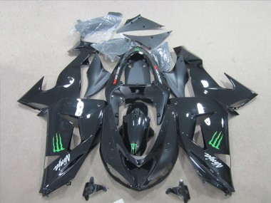 Schwarz Ninja Grünmonster 2007-2008 ZX6R Motorrad Verkleidung