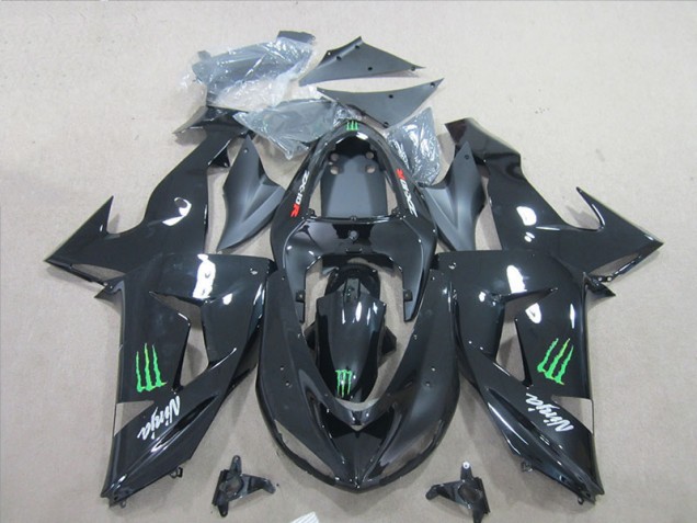 Schwarz Ninja Grünmonster 2007-2008 ZX6R Motorrad Verkleidung Schwarz Ninja Grünmonster 2007-2008 ZX6R Motorrad Verkleidung