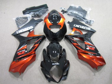 Schwarz Orange 2007-2008 GSXR 1000 Motorrad Verkleidungen