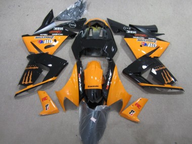 Schwarz Orange 3M Monster 2003-2005 ZX10R Motorrad Verkleidung