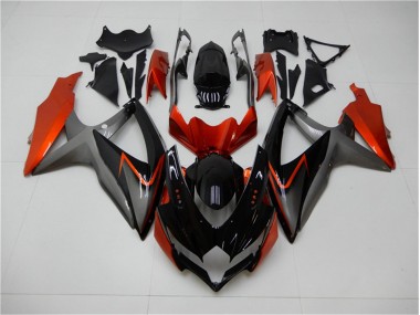 Schwarz Orange Grau 2008-2010 GSXR 600/750 Motorrad Verkleidung