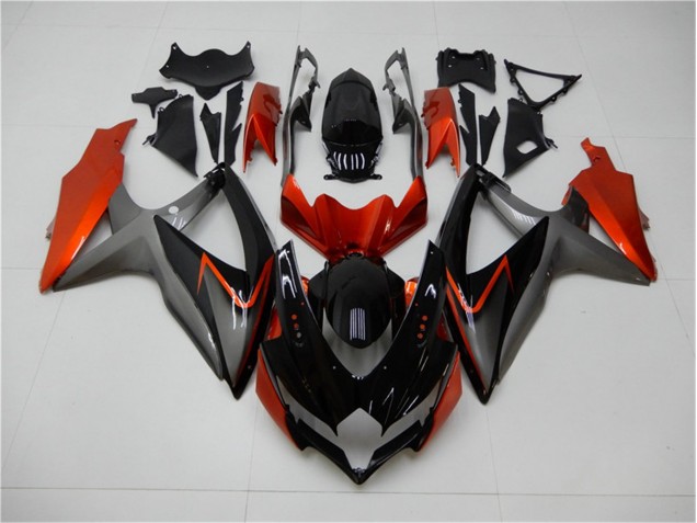 Schwarz Orange Grau 2008-2010 GSXR 600/750 Motorrad Verkleidung Schwarz Orange Grau 2008-2010 GSXR 600/750 Motorrad Verkleidung