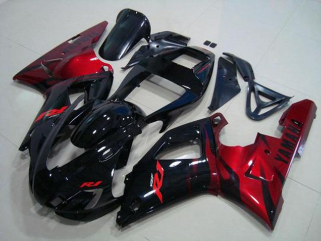 Schwarz Rot 1998-1999 YZF R1 Motorrad Verkleidung Schwarz Rot 1998-1999 YZF R1 Motorrad Verkleidung
