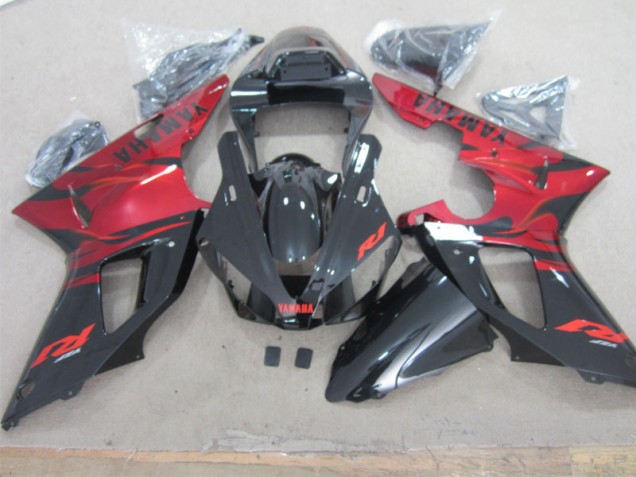 Schwarz Rot 2000-2001 YZF R1 Motorrad Verkleidung Schwarz Rot 2000-2001 YZF R1 Motorrad Verkleidung