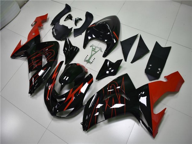 Schwarz Rot 2006-2007 ZX10R Motorrad Verkleidung Schwarz Rot 2006-2007 ZX10R Motorrad Verkleidung