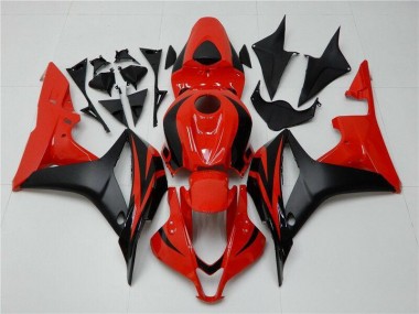 Schwarz Rot 2007-2008 CBR600RR Motorrad Vollverkleidung