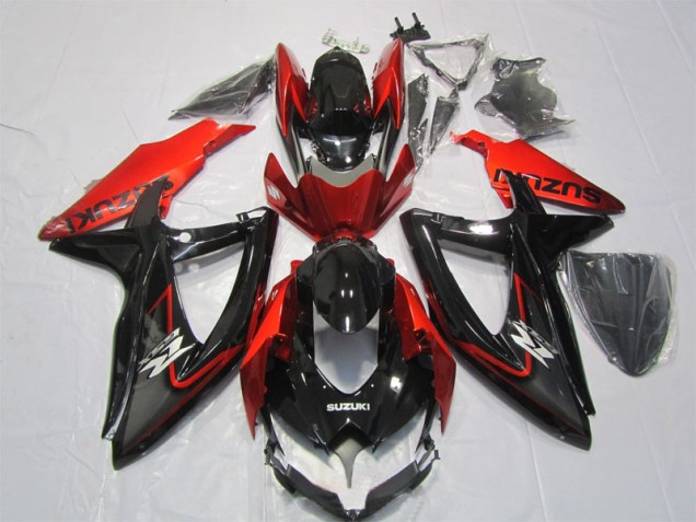 Schwarz Rot 2007-2008 GSXR 1000 Motorrad Verkleidungen Schwarz Rot 2007-2008 GSXR 1000 Motorrad Verkleidungen