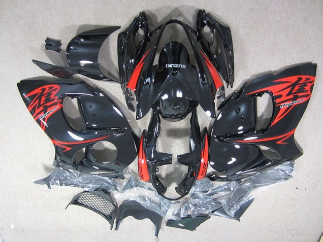 Schwarz Rot 2008-2019 GSXR 1300 Hayabusa Motorrad Vollverkleidung Schwarz Rot 2008-2019 GSXR 1300 Hayabusa Motorrad Vollverkleidung