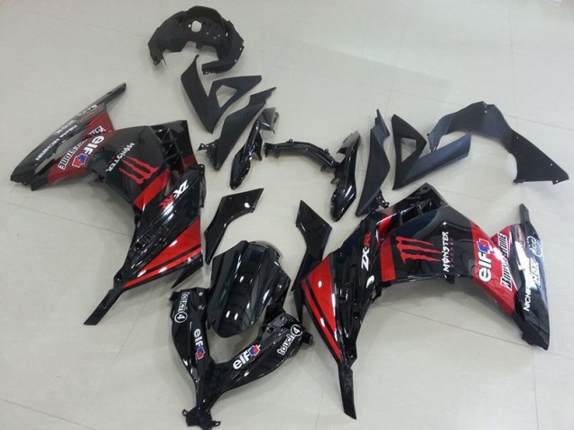 Schwarz Rot Monster 2013-2016 ZX300R Motorrad Verkleidung Schwarz Rot Monster 2013-2016 ZX300R Motorrad Verkleidung