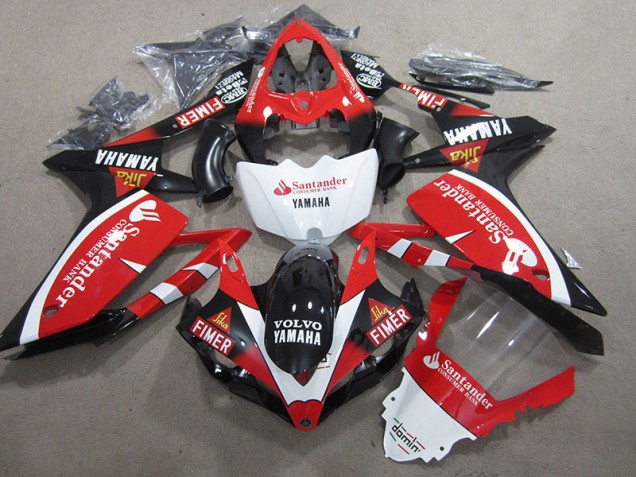 Schwarz Rot Weiß SantUnder 2007-2008 YZF R1 Motorrad Verkleidung Schwarz Rot Weiß SantUnder 2007-2008 YZF R1 Motorrad Verkleidung