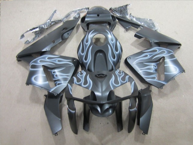 Schwarz Silber Flamme 2005-2006 CBR600RR Motorrad Verkleidung Schwarz Silber Flamme 2005-2006 CBR600RR Motorrad Verkleidung