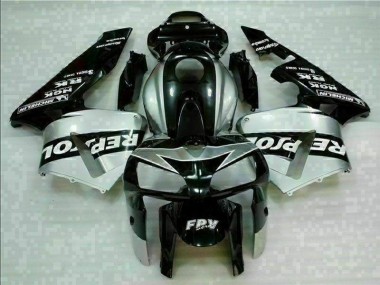 Schwarz Silber Repsol 2005-2006 CBR600RR Motorrad Verkleidung