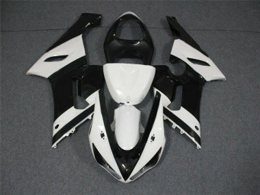 Schwarz Weiß 2005-2006 ZX6R Motorrad Verkleidungen
