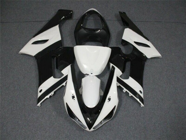 Schwarz Weiß 2005-2006 ZX6R Motorrad Verkleidungen Schwarz Weiß 2005-2006 ZX6R Motorrad Verkleidungen