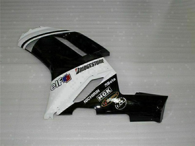 Schwarz Weiß 2007-2008 ZX6R Motorrad Verkleidungen Schwarz Weiß 2007-2008 ZX6R Motorrad Verkleidungen