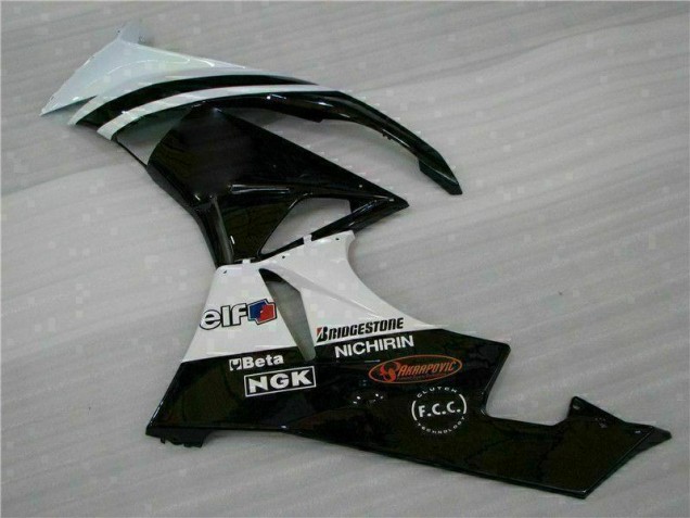 Schwarz Weiß 3M Touch4 2009-2012 ZX6R Motorrad Verkleidung Schwarz Weiß 3M Touch4 2009-2012 ZX6R Motorrad Verkleidung