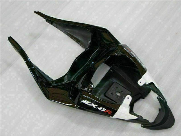Schwarz Weiß 3M Touch4 2009-2012 ZX6R Motorrad Verkleidung Schwarz Weiß 3M Touch4 2009-2012 ZX6R Motorrad Verkleidung