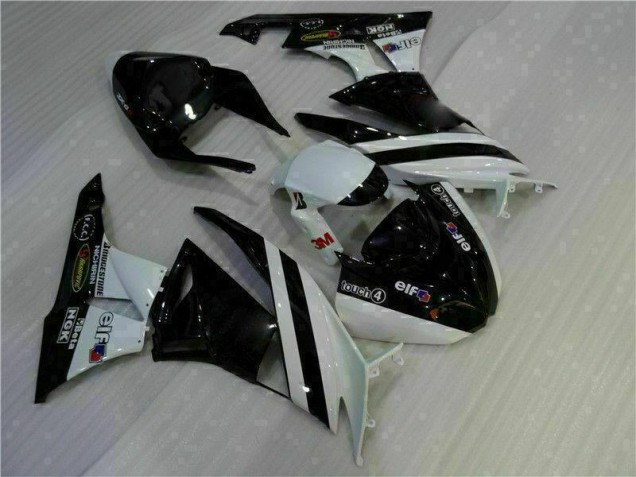 Schwarz Weiß 3M Touch4 2009-2012 ZX6R Motorrad Verkleidungen Schwarz Weiß 3M Touch4 2009-2012 ZX6R Motorrad Verkleidungen